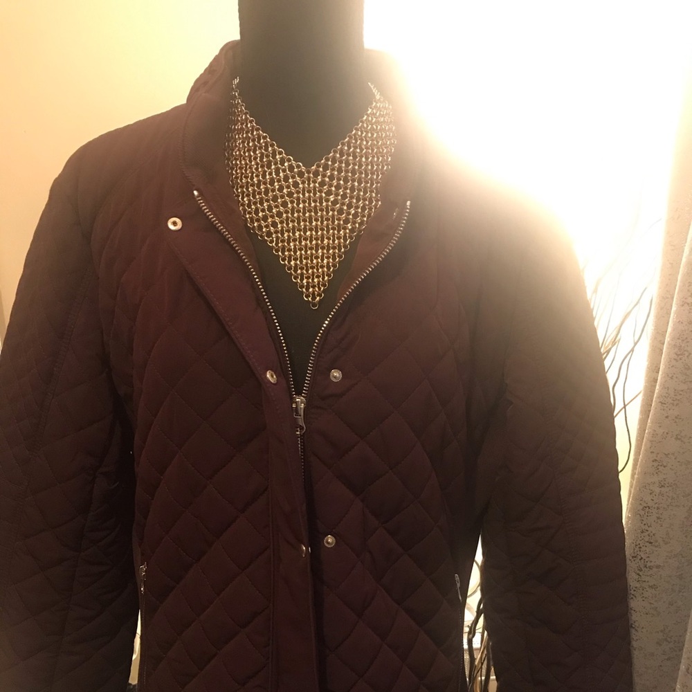 Quilted zip up jacket